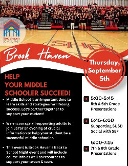 Middle School Success Night 